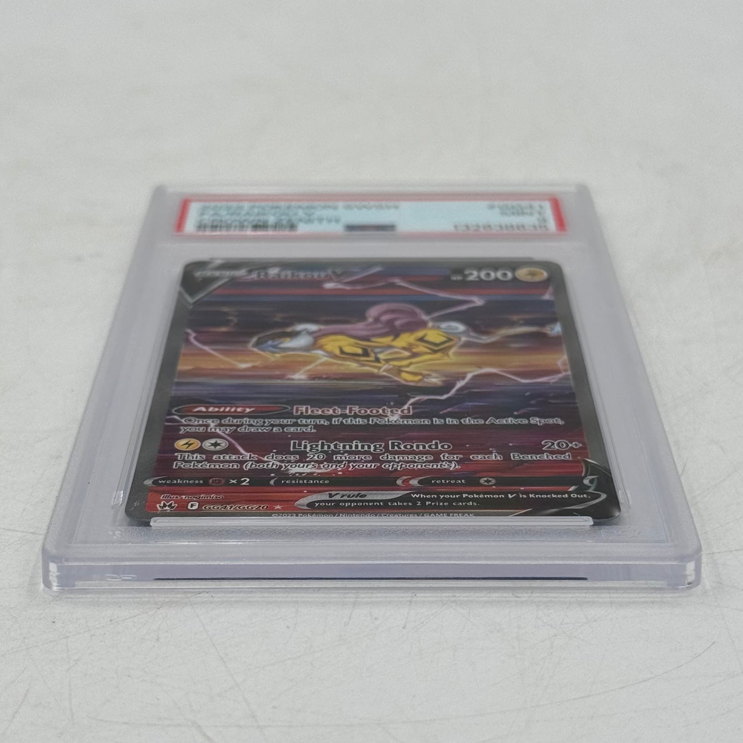 Pokémon TCG Crown Zenith Raikou V GG41/GG70 Holo English PSA 9 Mint