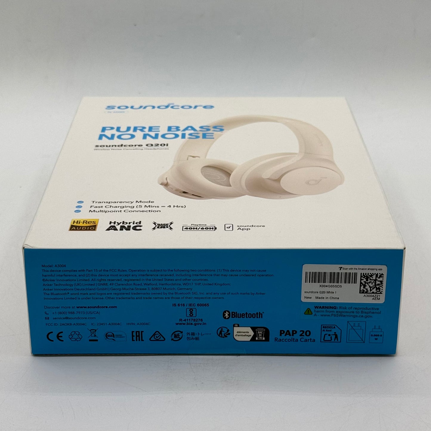Soundcore by Anker Q20i Noise-Cancelling Wireless Over-Ear Bluetooth Headphones
