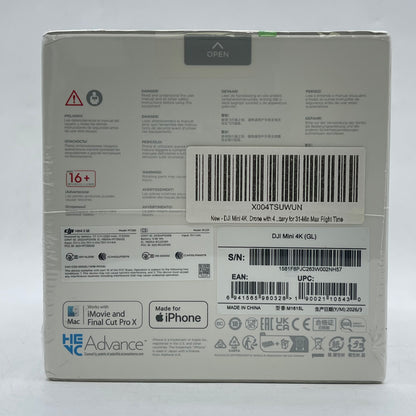 New DJI Mini 4K Camera Drone CP.MA.00000787.01