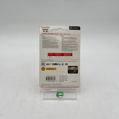 New SanDisk Extreme Plus 32GB 100MB/s SDHC Card SDSDXWT-032-ANCIN