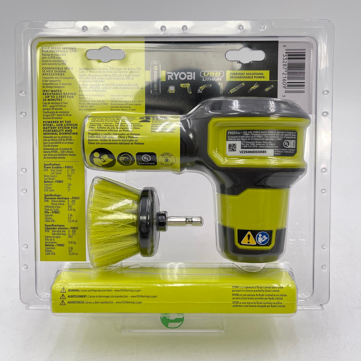 New Ryobi FVG51K Power Scrubber Kit