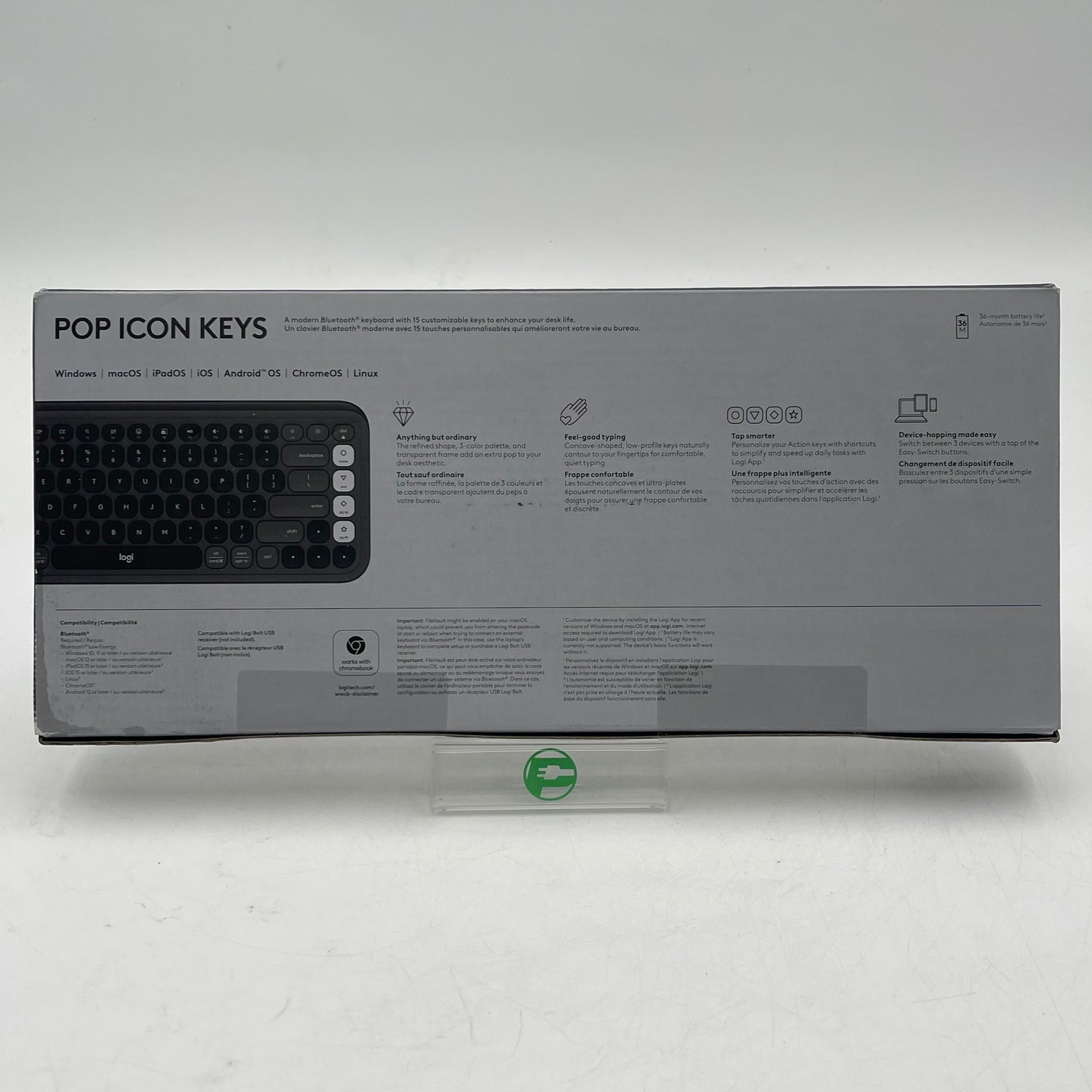 New Logitech Pop Icon Keys Wireless Keyboard 920-013051