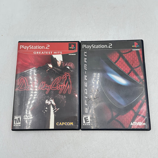 Lot of 2 Sony PlayStation 2 PS2 Games Devil May Cry|Spider-Man
