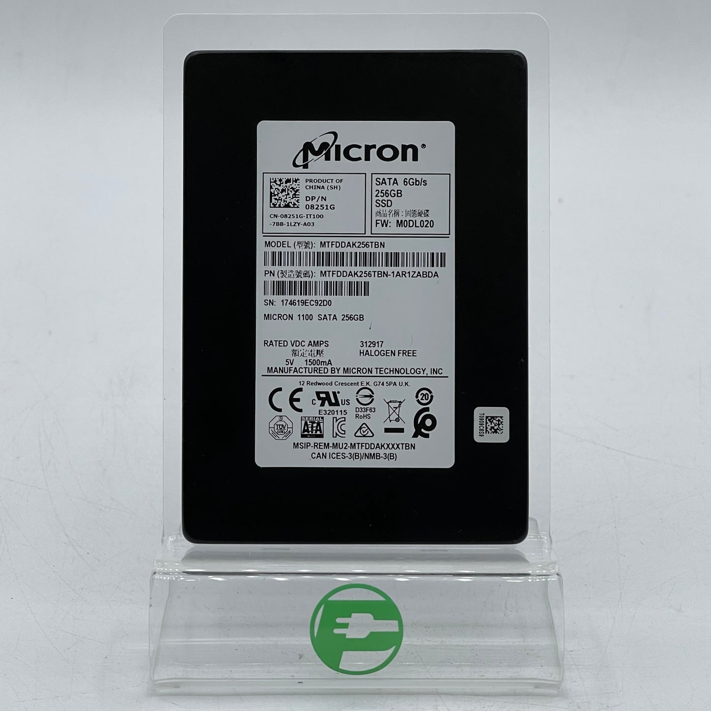 Micron 256GB SATA III 6Gbps SSD MTFDDAK256TBN