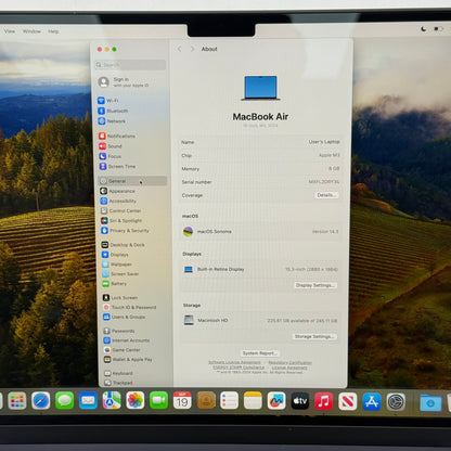 2024 Apple MacBook Air 15" M3 8C GPU 4.0GHz 8GB RAM 256GB SSD A3114