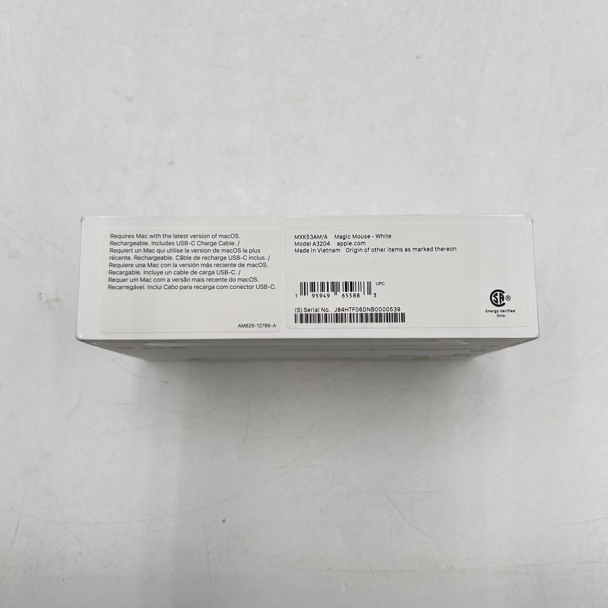 New Apple Magic Mouse A3204 White