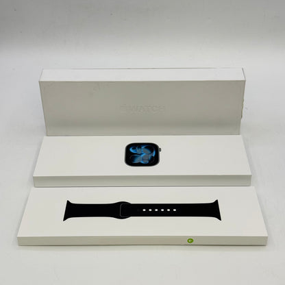 Unlocked Apple Watch Series 11 42MM Space Gray Aluminum Black Sport Band