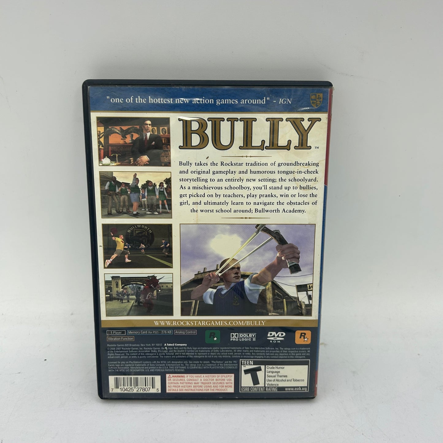 Bully  (Sony PlayStation 2 PS2,  2007)