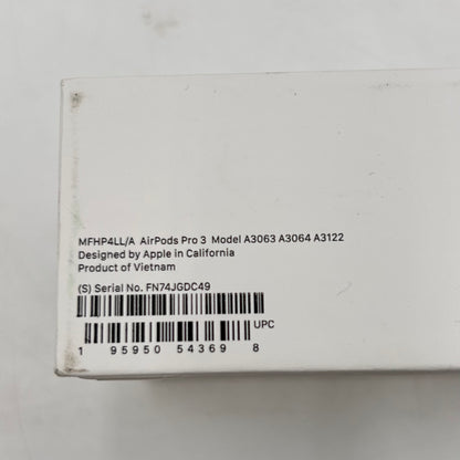 New Apple AirPods Pro 3rd Gen with MagSafe Charging Case MFHP4LL/A