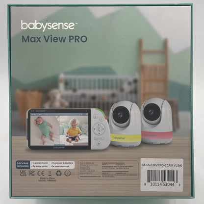 New Babysense Max View Pro Video Baby Monitor MVPRO-2CAM