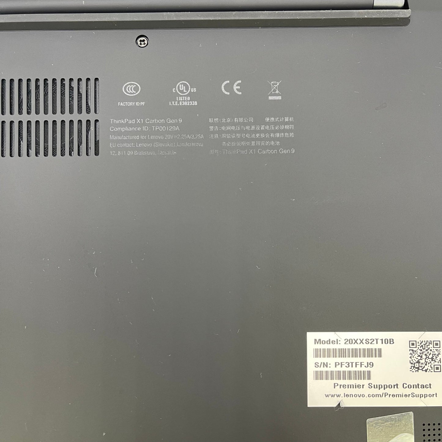 Lenovo ThinkPad X1 CARBON GEN 9 14" i7-1185G7 3.0GHz 16GB RAM 512GB SSD