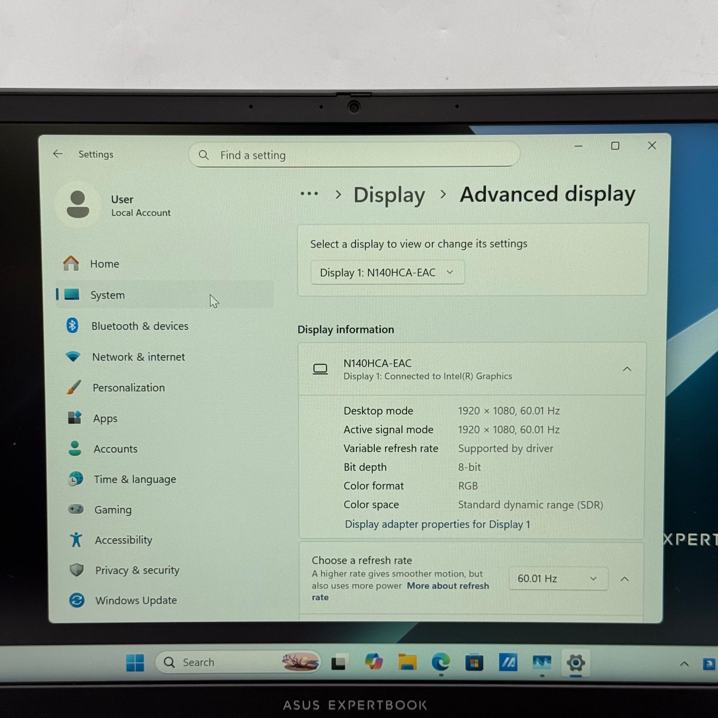 Asus Expertbook B1403CTA 14" N150 0.8GHz 4GB RAM 128GB SSD
