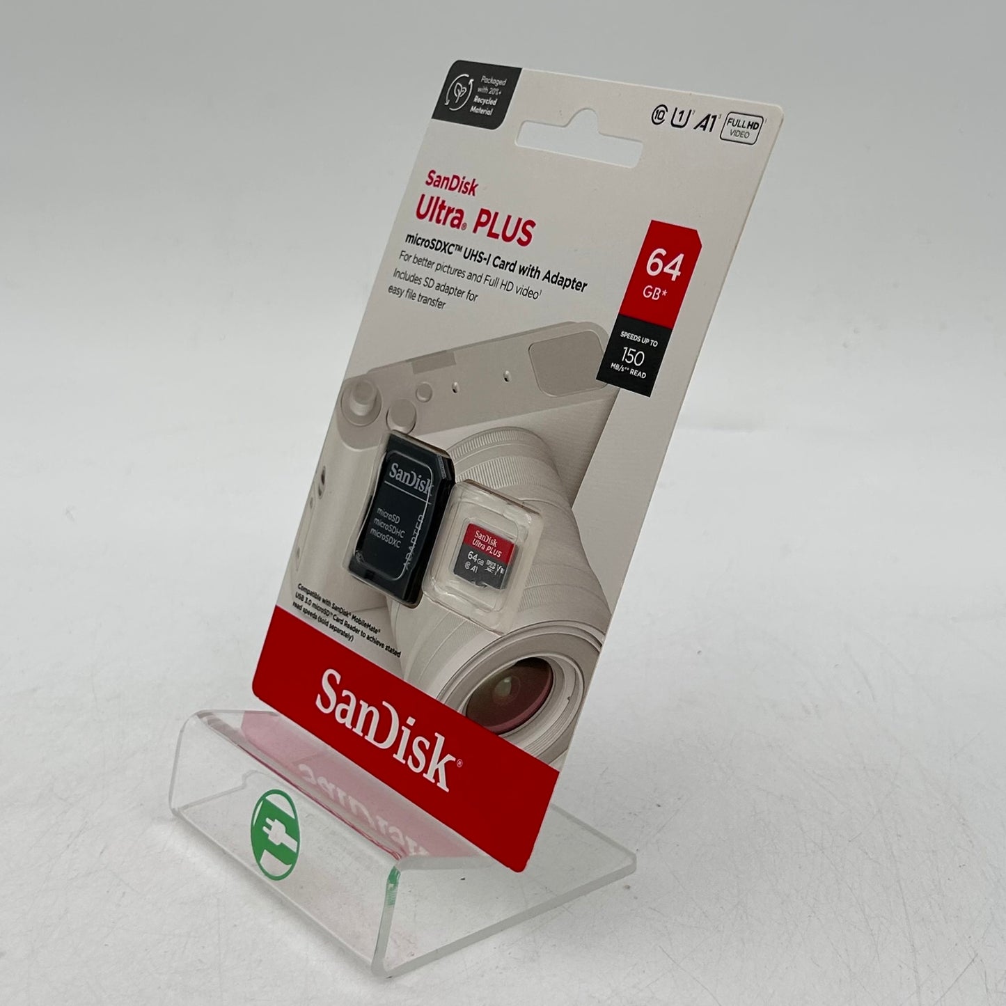 New SanDisk Ultra Plus 64GB 150MB/s SDXC Card HD SDSQXBZ-064G-AP6MA