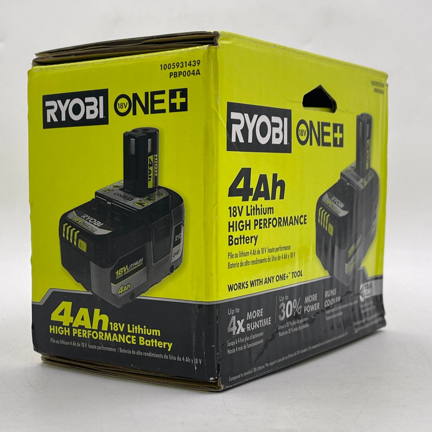 New Ryobi PBP004 18V 4Ah Lithium-Ion High Performance Battery