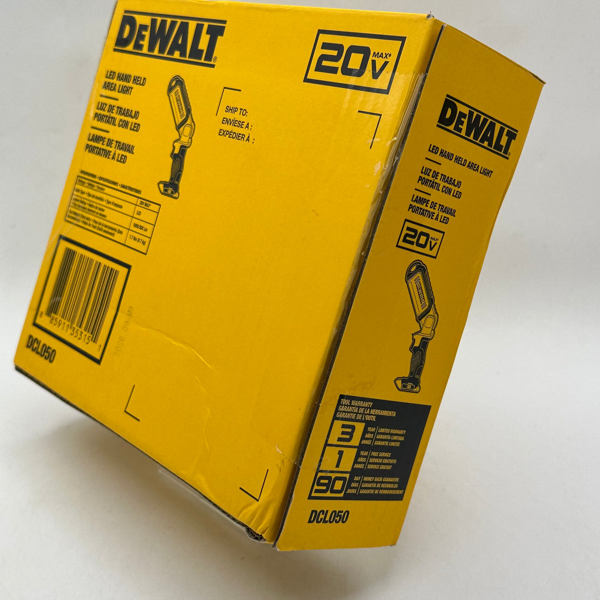 New DeWalt DCL050 20V MAX LED Hand Held Area Light
