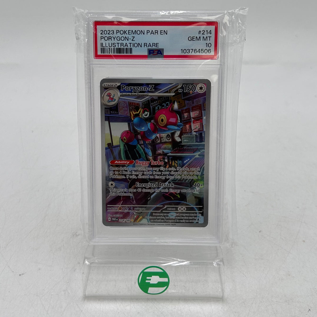 Pokémon TCG Scarlet & Violet Porygon-Z 214/182 Holo Textured ENG PSA 10