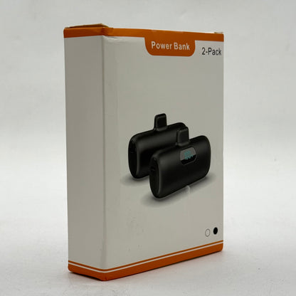 New Generic 5500mAh 2-Pack 18.5W Power Bank HX45X2 Black/White