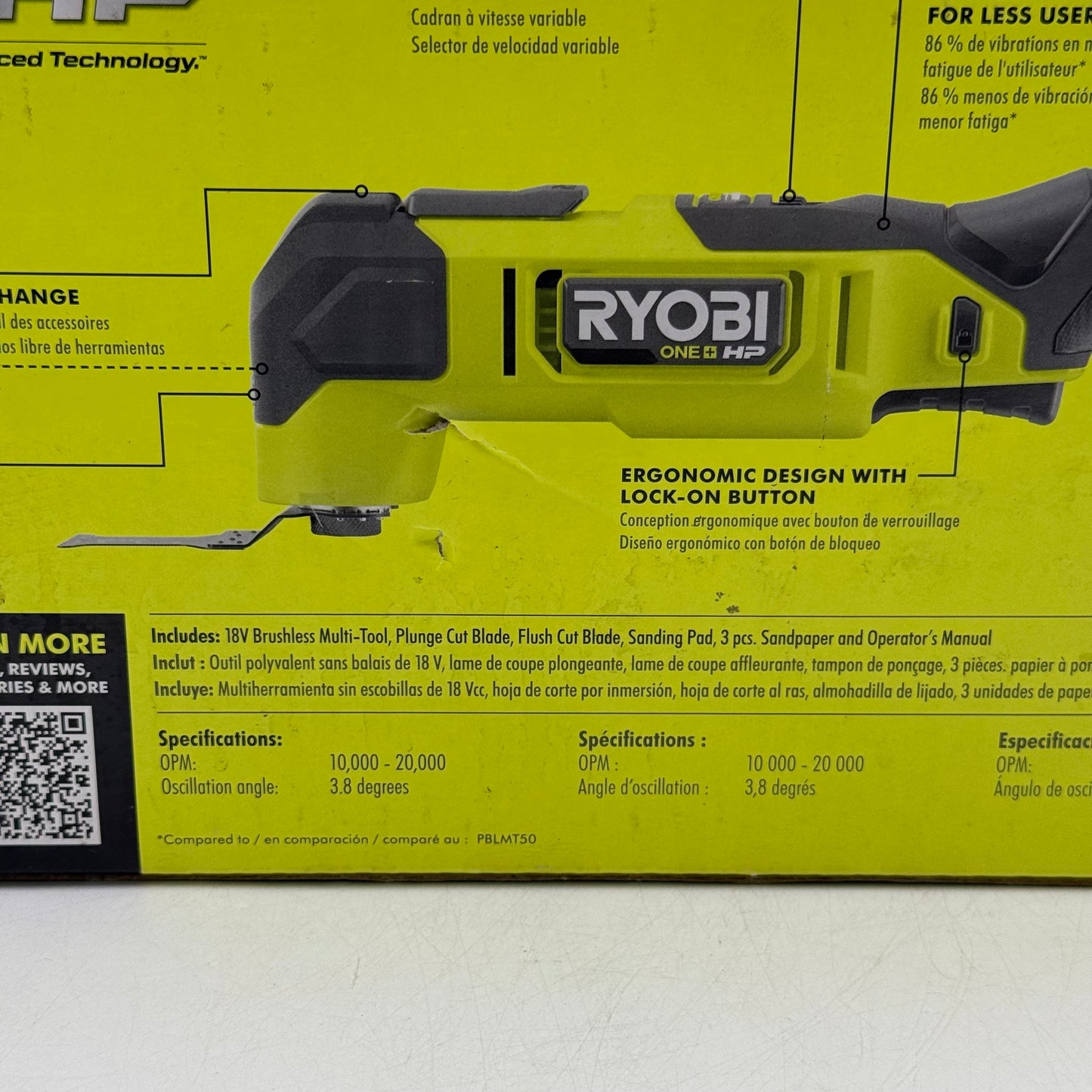 New Ryobi PBLMT51B 18V Brushless Multi-Tool