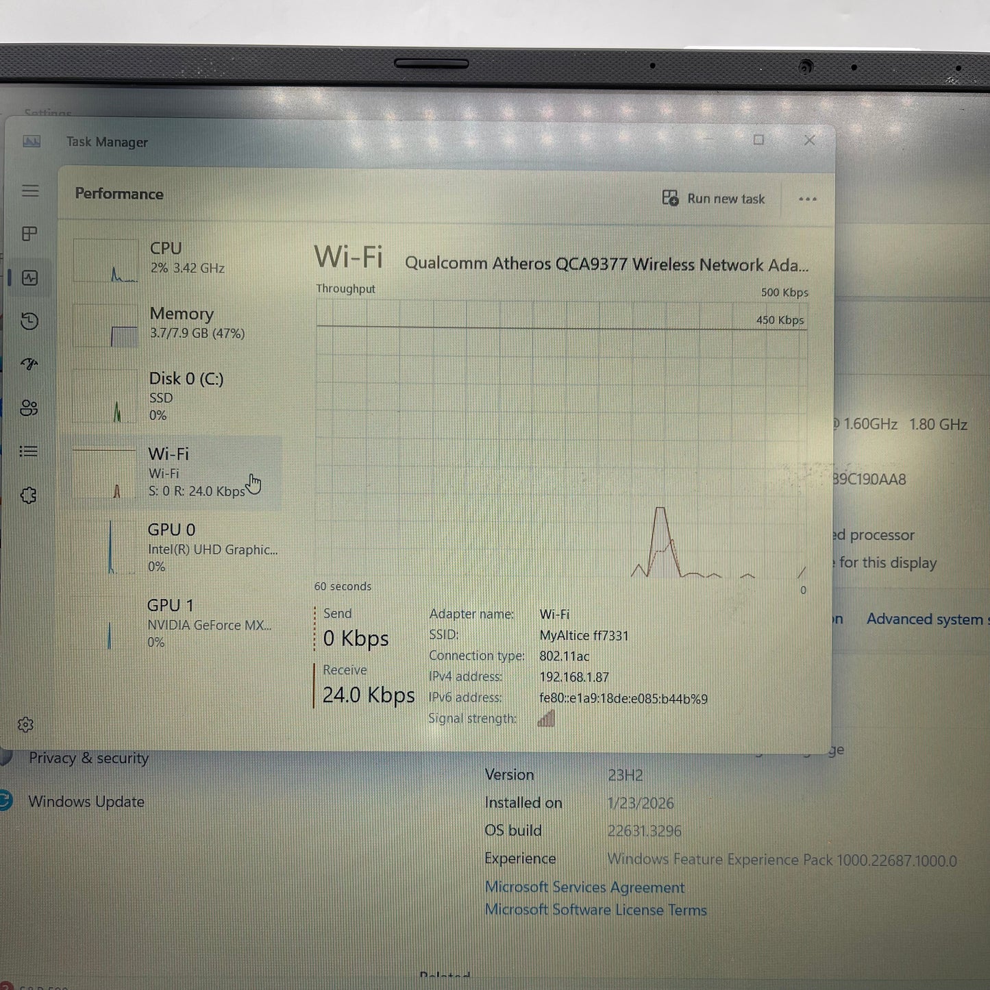 Asus Vivobook 15 X512F 15.6" i5-8265U 1.6GHz 8GB RAM 512GB SSD GeForce MX230