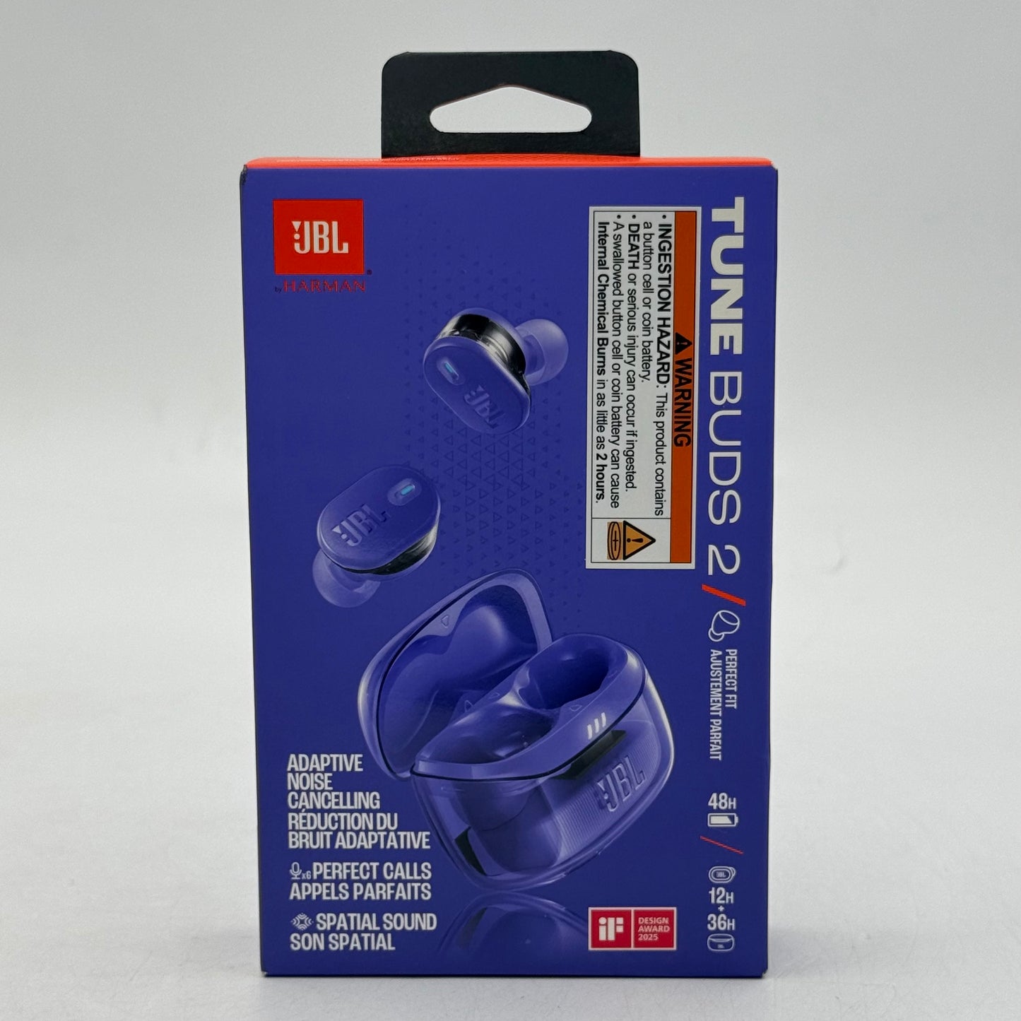 New JBL Tune Buds 2 In-Ear Wireless Headphones Ghost Purple JBLTBUDS2GMAEAM