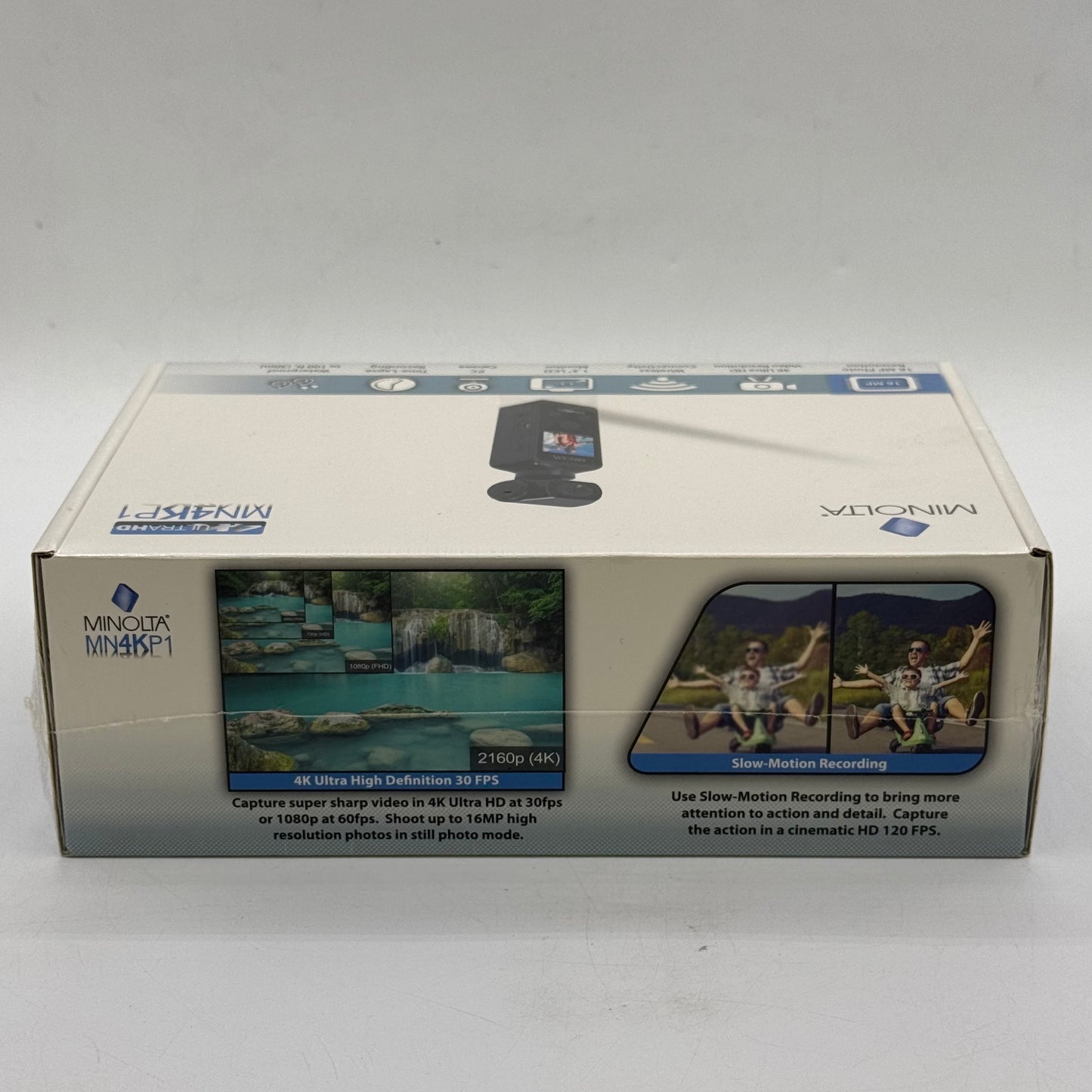 New Minolta Digital Pocket Camcorder 16MP 4K Action Camera MN4KP1 Black