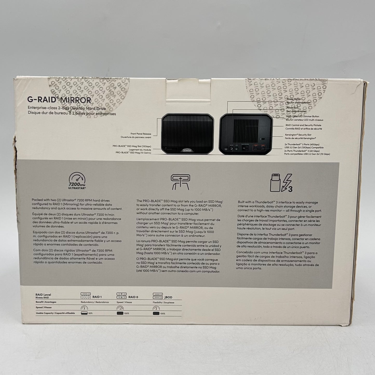 SanDisk 3.5" G-Raid Mirror 12TB USB-C HDD SDPHH2H-012T-0F