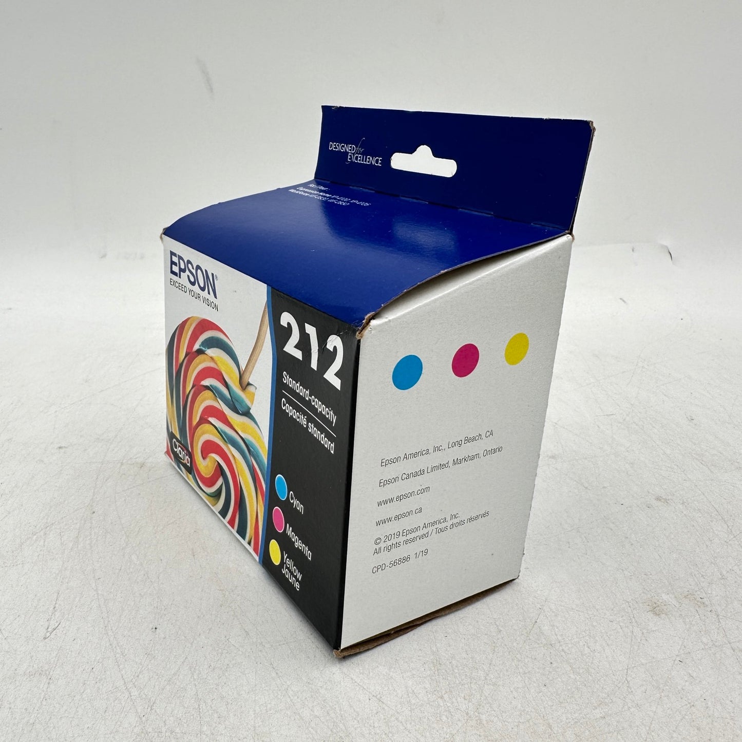 New Epson 212 C/M/Y 3-Pack Ink Cartridge C13T02R523