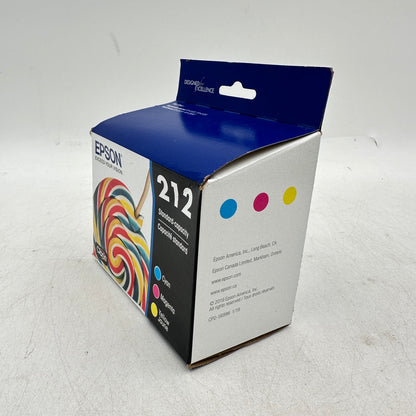 New Epson 212 C/M/Y 3-Pack Ink Cartridge C13T02R523