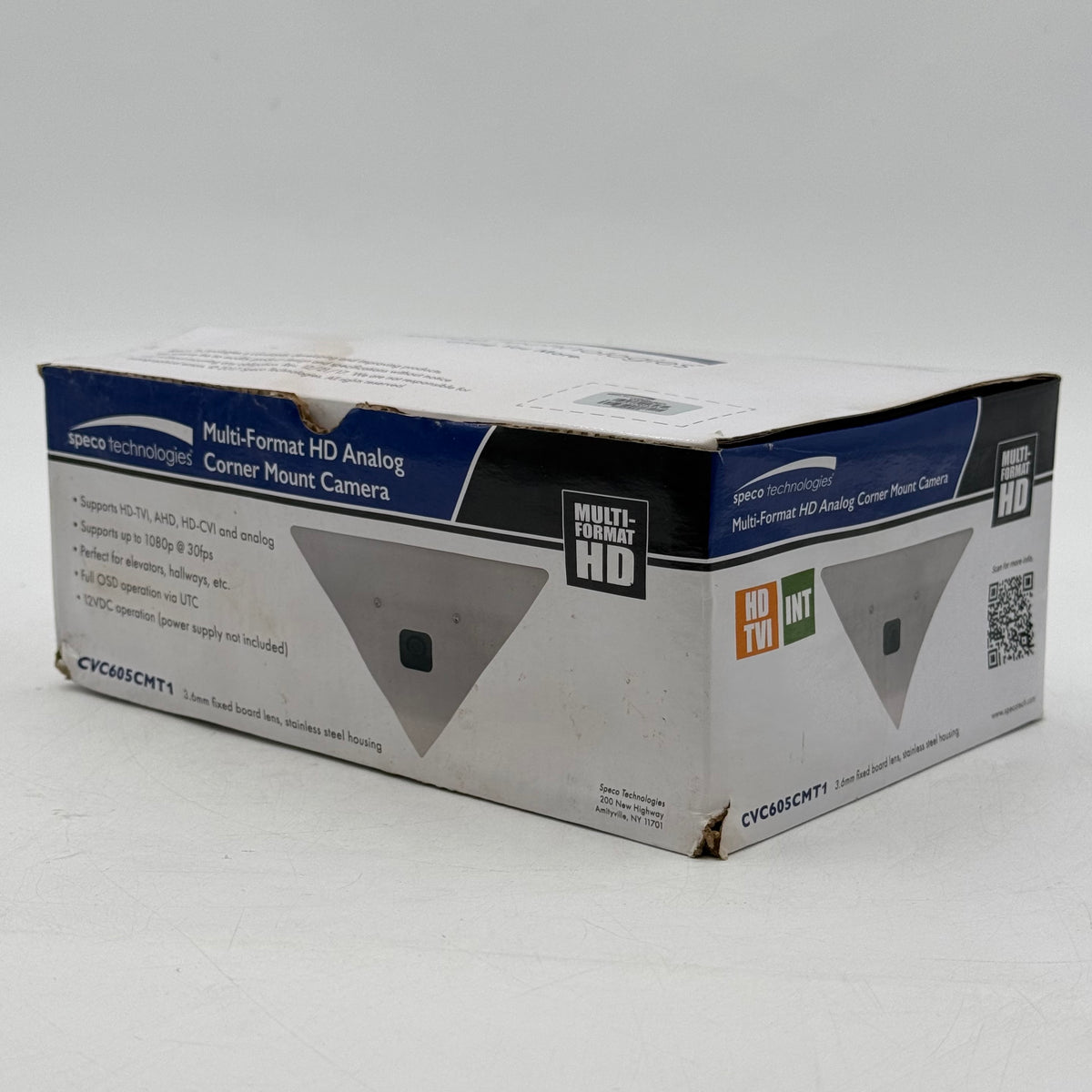 New Speco Technologies Multi-Format HD Analog Corner Mount Camera CVC605CMT1