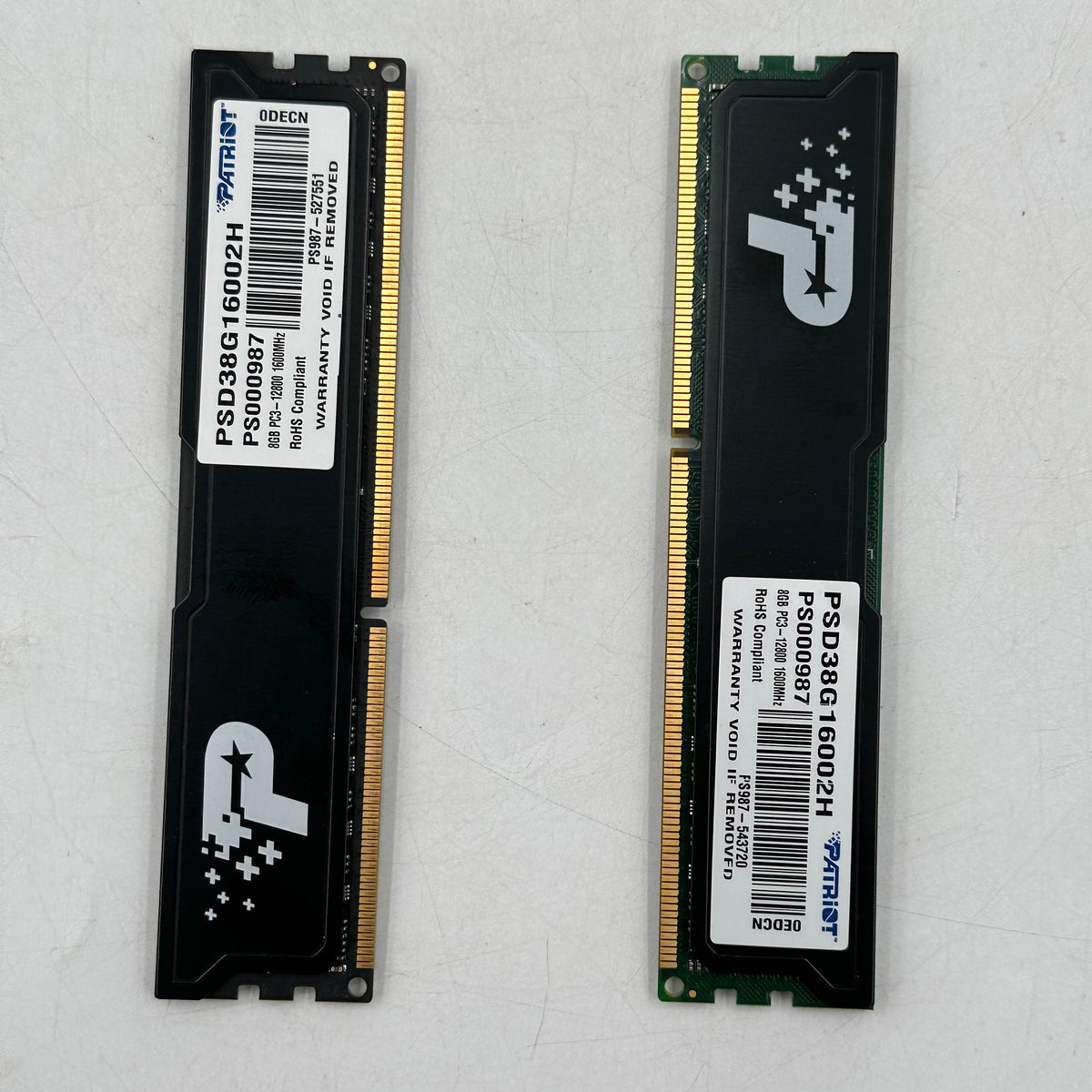 Patriot 16GB (2x8GB) RAM DDR3 1600MHz PSD38G16002H