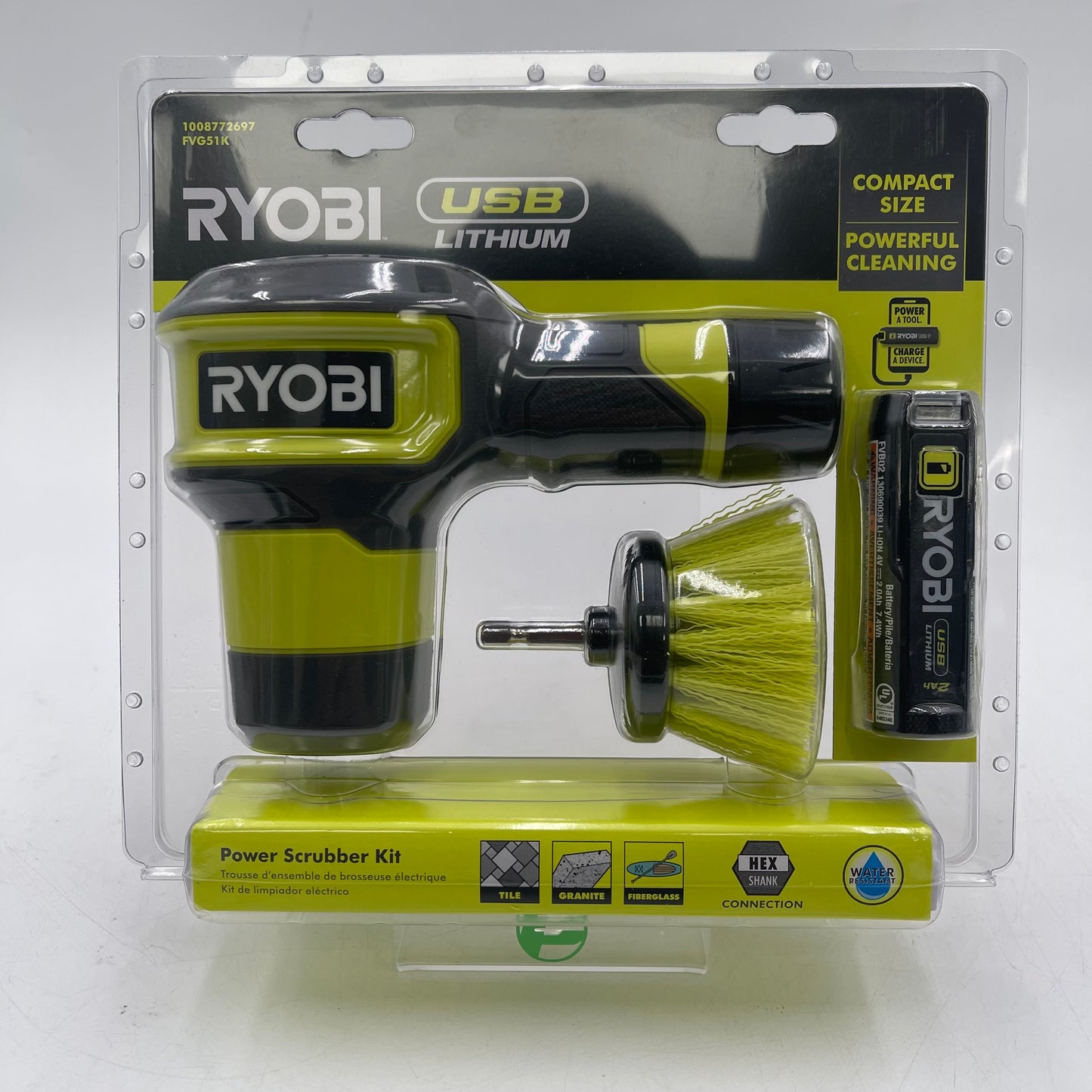 New Ryobi FVG51K Power Scrubber Kit