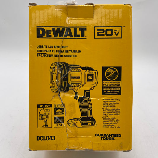 New DeWalt DCL043 20V MAX Jobsite Led Spotlight