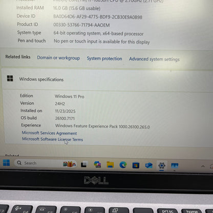 Dell Latitude 5411 14" i7-10850H vPro 2.7GHz 16GB RAM 512GB SSD