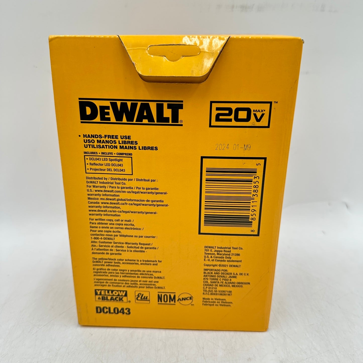 New DeWalt DCL043 20V MAX LED Portable Work Light