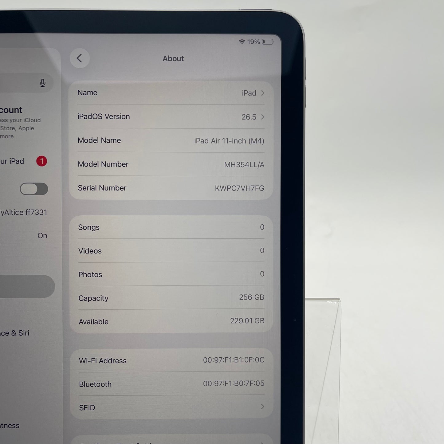 WiFi Only Apple iPad Air 11" M4 256GB Space Gray MH354LL/A