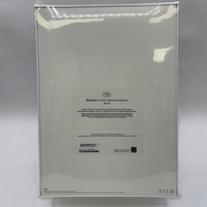 New WiFi Only Apple iPad Pro 11" 3rd Gen 1TB Space Gray MHQY3LL/A