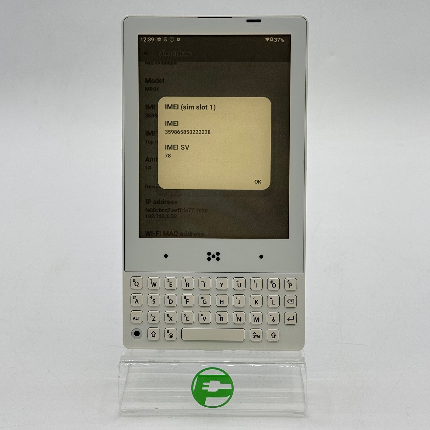 GSM Unlocked Minimal Phone 256GB 14 Pebble MP01