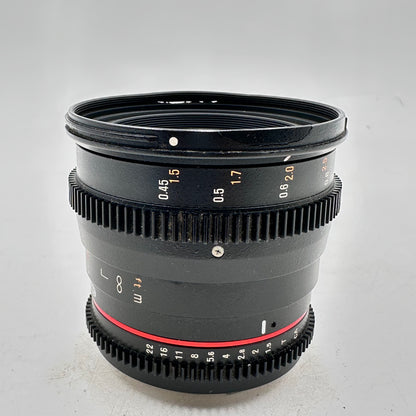 Rokinon 50mm T1.5 AS UMC For Canon EF Mount Cine DS Lens READ