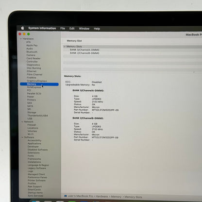 2019 Apple MacBook Pro 13.3" i5 1.4GHz 8GB RAM 256GB SSD Silver A2159