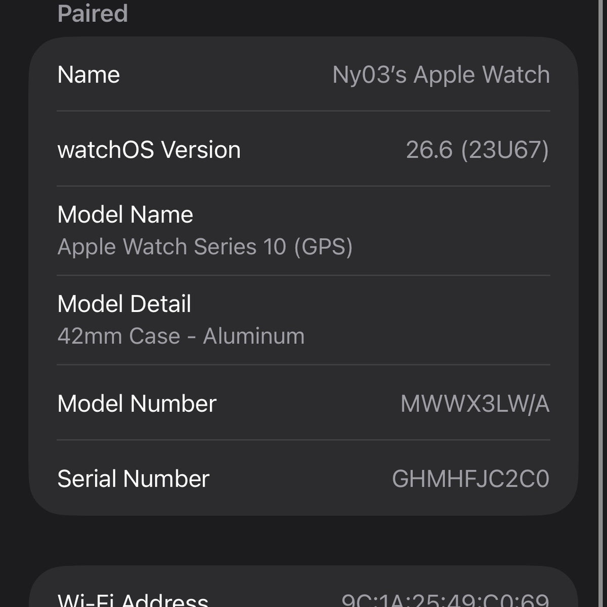GPS Only Apple Watch Series 10 42MM Black Aluminum Black Solo Loop MWWX3LW/A