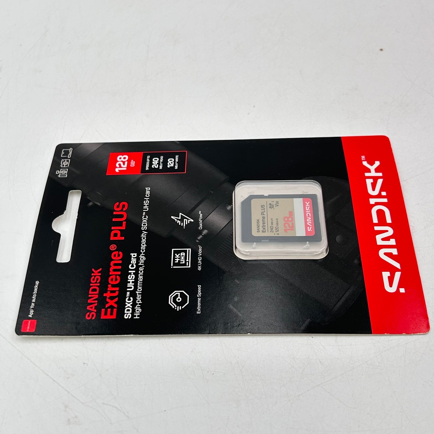 New SanDisk Extreme Plus 128GB SDSDXWL-128G-ATCIN 30MB/s V30 U3 SDXC Card