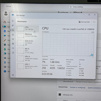 Alienware M18 R1 18" i9-13980HX 2.2GHz 64GB RAM 8TB SSD GeForce RTX 4090 Read