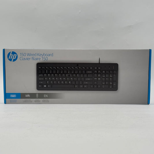 New HP 150 Wired Keyboard Black 664R5AA#ABL