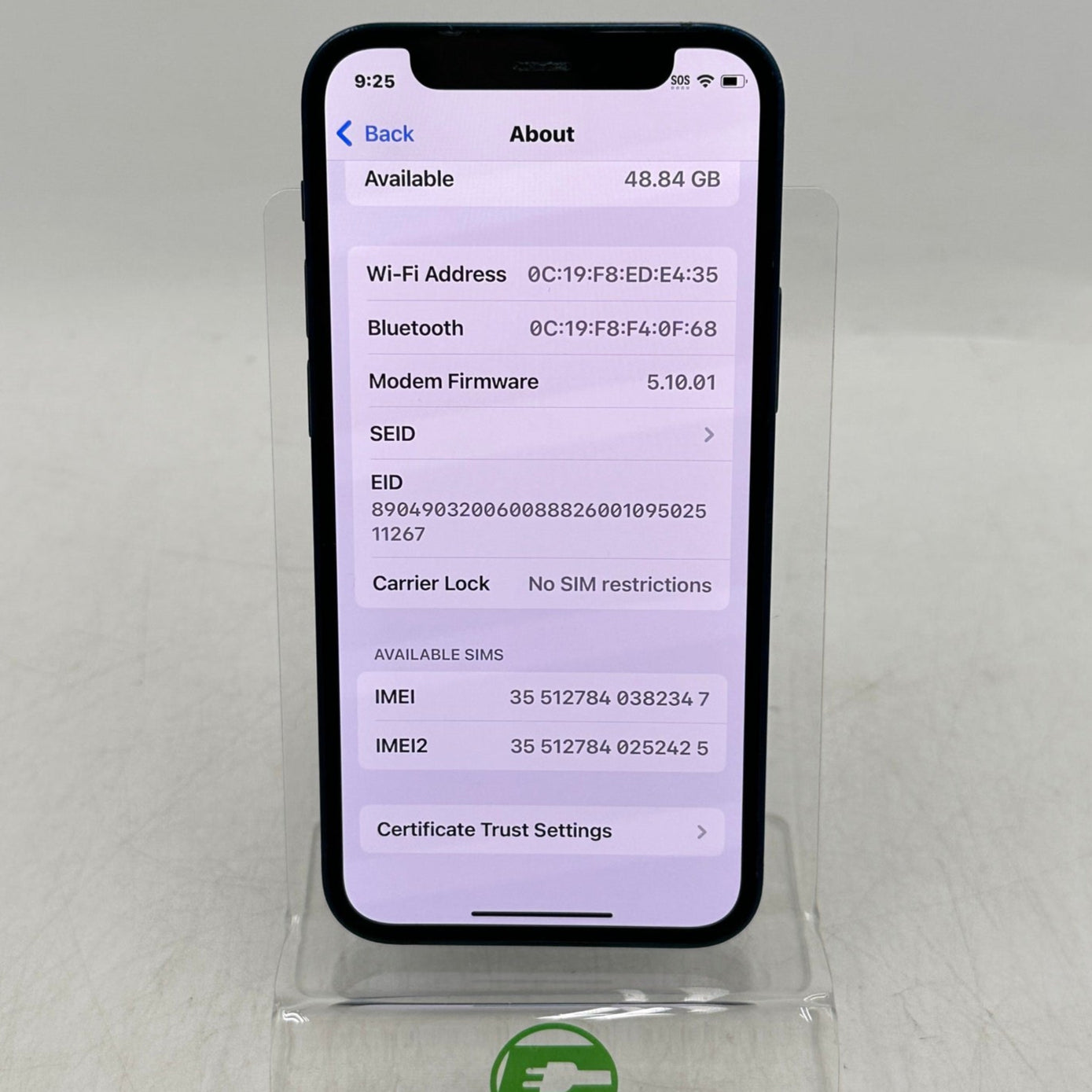 Unlocked Apple iPhone 12 Mini 64GB Blue MG6K3LL/A