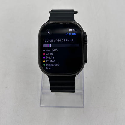 Unlocked Apple Watch Ultra 2 49MM Black Titanium Black Ocean Band MX4P3LW/A