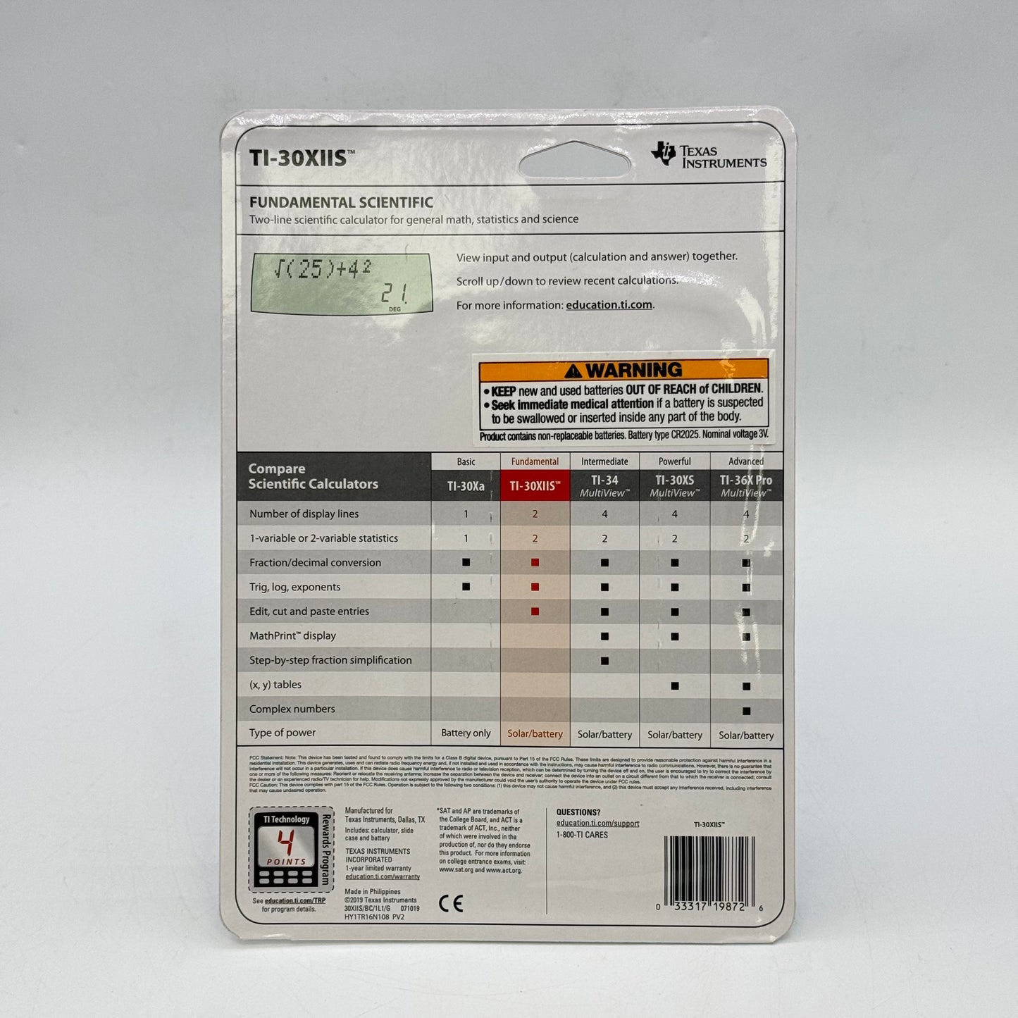 New Texas Instruments TI-30XIIS Graphing Calculator