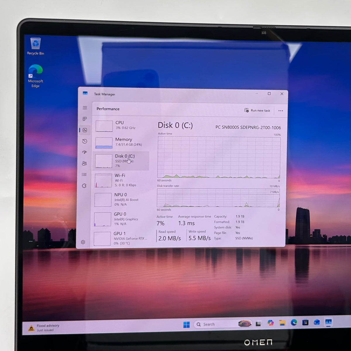 HP Omen Max 16-ah0043dx 16" Core Ultra 9 275HX 32GB RAM 2TB SSD GeForce RTX 5080