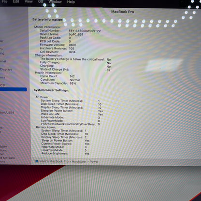 2021 Apple MacBook Pro 16" M1 Pro 16C GPU 3.2GHz 16GB RAM 1TB SSD A2485 Read