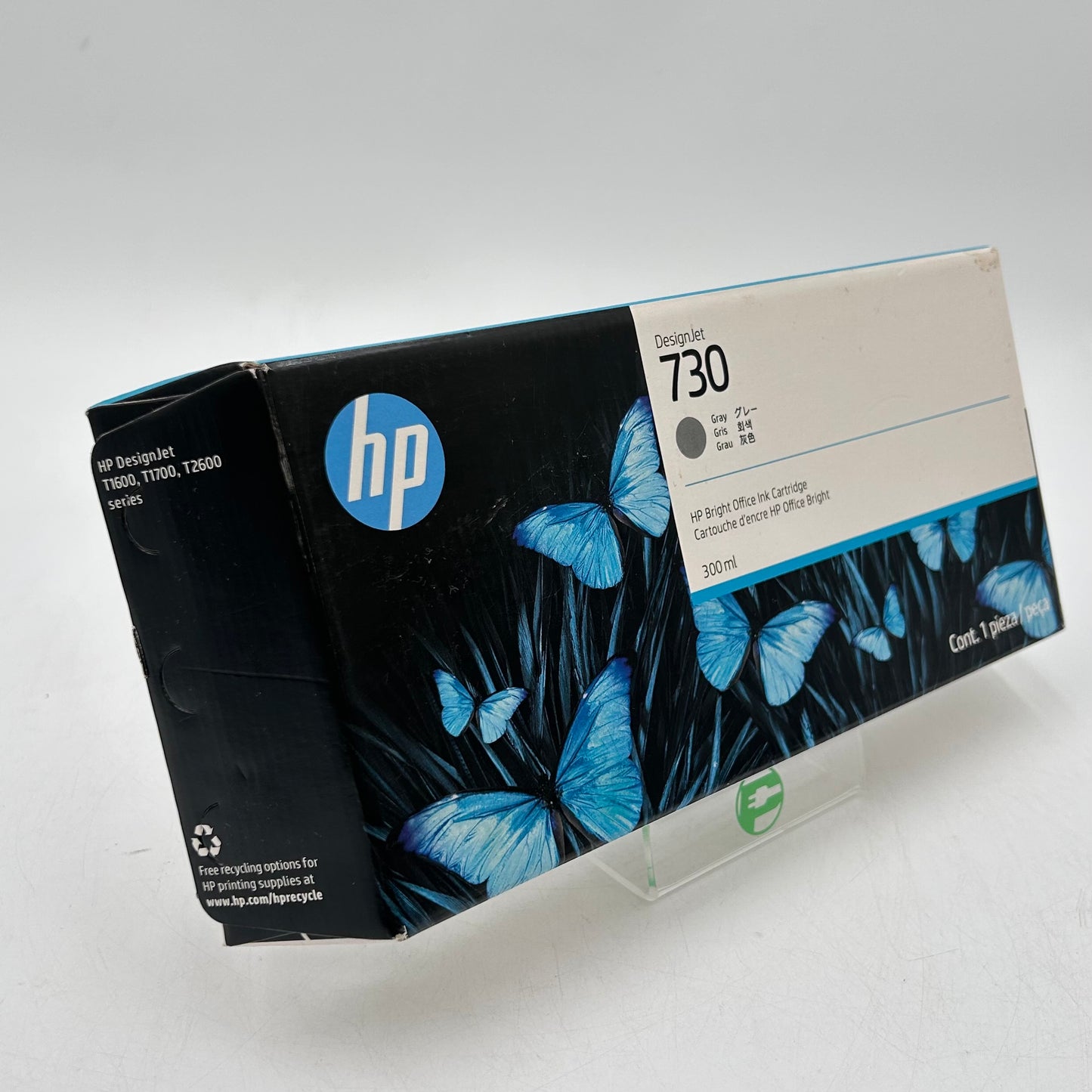New HP Design Jet 730 P2V72A Gray Ink Cartridge 300ml