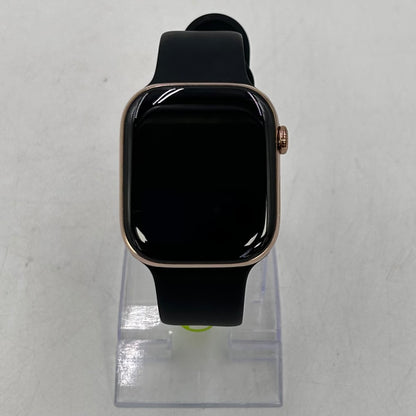 Unlocked Apple Watch Series 11 46MM Gold Titanium Black Sport Band MFC34LW/A